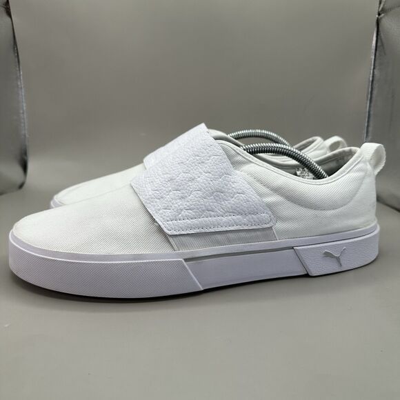 Puma El Rey II Slip-On Logomania Sneakers White Men’s 11.5 US 387295-02 - Picture 2 of 10